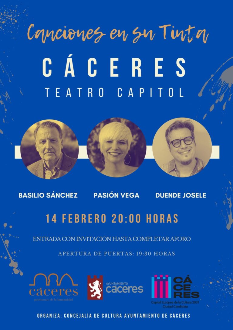 Canciones en su tinta en el Teatro Capitol de Cáceres